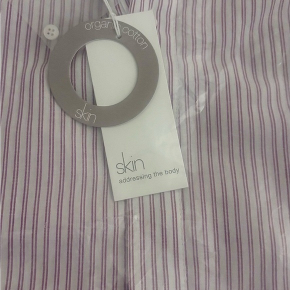 Skin worldwide Organic Cotton Selma red and white Striped Maxi Dress/lounge NWT - Picture 4 of 10